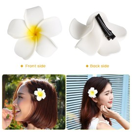 Frcolor Flower Hair Pin Flower Hair Clip Plumeria Artificial Flower Hair Accessories Plumeria Hair Ornaments Wedding Photo Props 10pcs