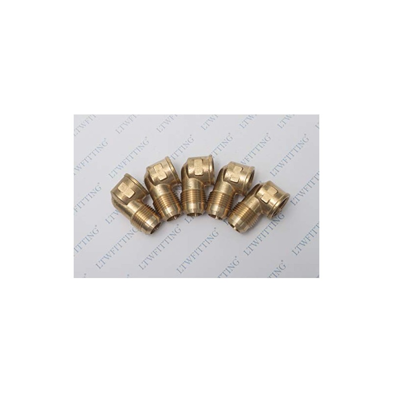 LTWFITTING Brass 5/8" OD x 1/2" Female NPT 45 Deg