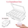 Mathtoxyz Small Bead Organiser and Storage, Plastic Clear Box Storage