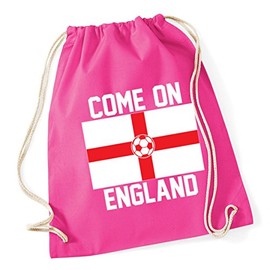 Hippowarehouse Come on england football flag Drawstring CottonSchool Gym Bag 37cm x 46cm, 12 litres