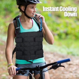 MR.ICE Cooling Vest with 72-Cell Ice Packs - Ice Vest Cooling for Men & Women - Personal Cool Vest for Heat Relief - Adjustable Cooling Ice Vest for Motorcycle, Workers, Sports, Outdoor