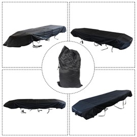 LABLT Water Proof Heavy Duty 600D Trailerable Cover Replacement for Jon Boat Cover 12ft-18ft Long and Beam Width up to 75 inch