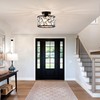 Rpzloila Crystal Ceiling Light Fixture, Modern Semi Flush Mount Ceiling