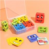 JJiaoLinin Face Changing Magic Cube Game,Wooden Face Changing Magic Cube