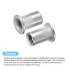 sourcing map 1/4-20 Rivet Nuts, 30pcs 304 Stainless Steel Knurled