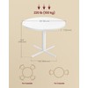 VASAGLE Dining Table, Small Round Kitchen Table for 4 People,