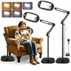 10X 30X Large Floor Magnifying Glass with Light and Stand,Heightened