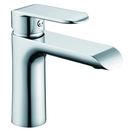 Blossom Brass Single Handle Bathroom Sink Faucet | Single Hole Lavatory Sink Faucet with Water Hose | Modern Commercial Vanity Washbasin Tap | Easy Installation | F01 111 01 (Chrome Finish)