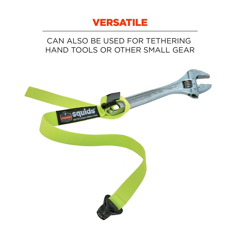 Lanyard with Clamp End, Easily Attaches to Hard Hat, Tools,