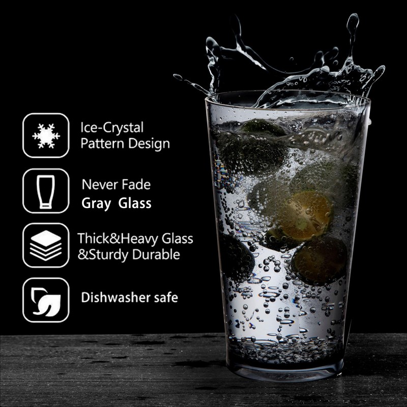 JGIRL Unbreakable Plastic Drinking Glasses, Set of 6, Shatterproof Drinking