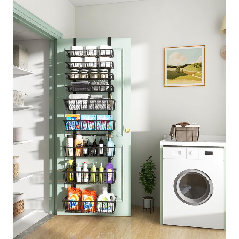 Mefirt 9-Tier Over The Door Pantry Organizer, Pantry Storage and