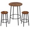 HomGarden 3 PCS Pub Dining Set Bar Table & Stools