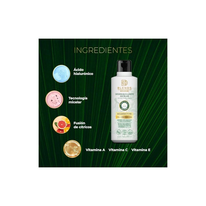 Blends Botanicare Desmaquillante Micelar Aclarante 350ml