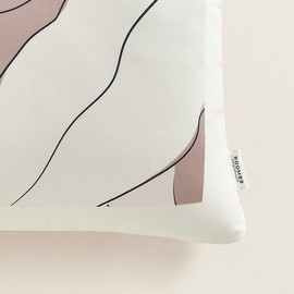 ROOM99 Be My Art 40 x 40 cm Decorative Cushion Cover Throw Cushion Cover Aesthetic Modern Bedroom Living Room Cream Babe