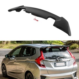 cciyu Roof Spoiler Fits for 2014-2019 for Honda Fit Rear Roof Window Spoiler Wing with 3rd Brake Light(ABS Matte Black)