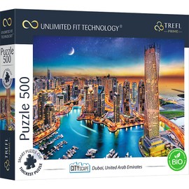 Trefl 37455 Prime 500 Elements Thickest Cardboard, Cityscape, Modern, Creative Entertainment for Adults and Children from 10 Years High Element, Puzzle UFT Cityscape: Dubai, United Arab Emirates