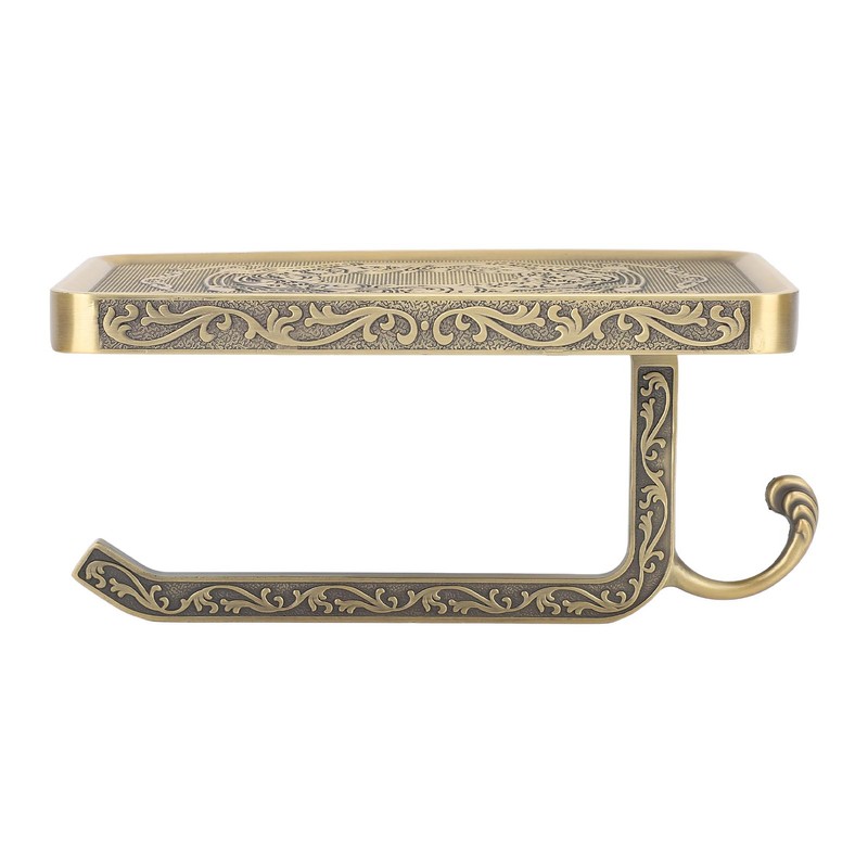 Toilet Paper Holder Multipurpose Retro Elegant Zinc Alloy Double Layer