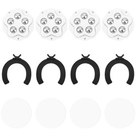 Gosknor 4 Stück Selbstklebende Lenkrollen, 360-Grad-Drehgelenk Möbelgleiter Arbeitsplattenräder für Geräte Geräterollen für Aufbewahrungsboxen Möbel Mülleimerböden Mülleimer