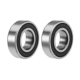 sourcing map 6003-2RS Deep Groove Ball Bearings 17mm x 35mm x 10mm Double Sealed Chrome Steel Z2 2pcs