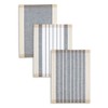 Kracht Jacquard Tea Towels, Half-Linen, Assorted Stripes, Anthracite/Black/Beige, 50 x