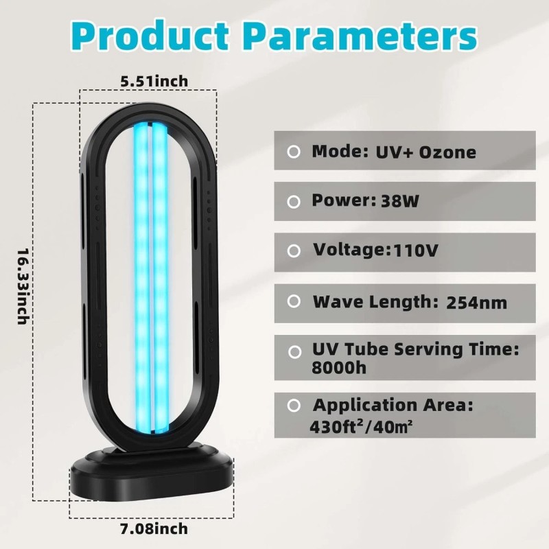 Ultraviolet Sterilization Light Household Lamp Germicidal Disinfection Home