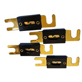 ANL Fuse 160A, 160 A, Gold Plated, ANL Fuse Holder, 32 VDC ANL Blade Suitable for Car Radio and Audio Video System (4 pcs)