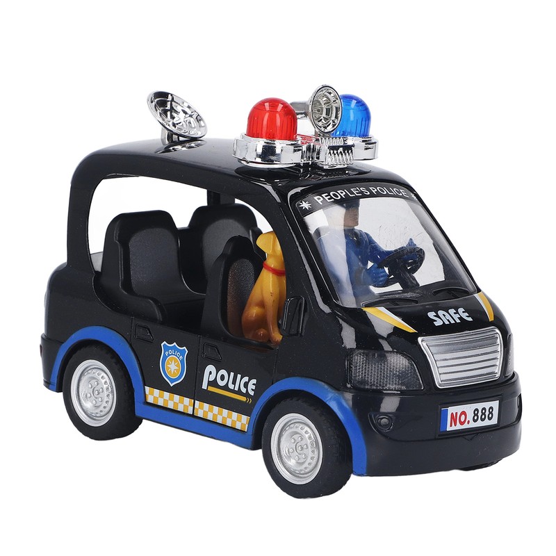 Policeman Car Toy Strong Alloy Detailed Texture Lights Sound Effect