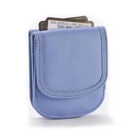 Taxi Wallet® TW03-SOFT SEA BLUE - Soft Leather- Compact, Front Pocket Folding Wallet - For Cards, Coins, Bills, ID (Men & Women)