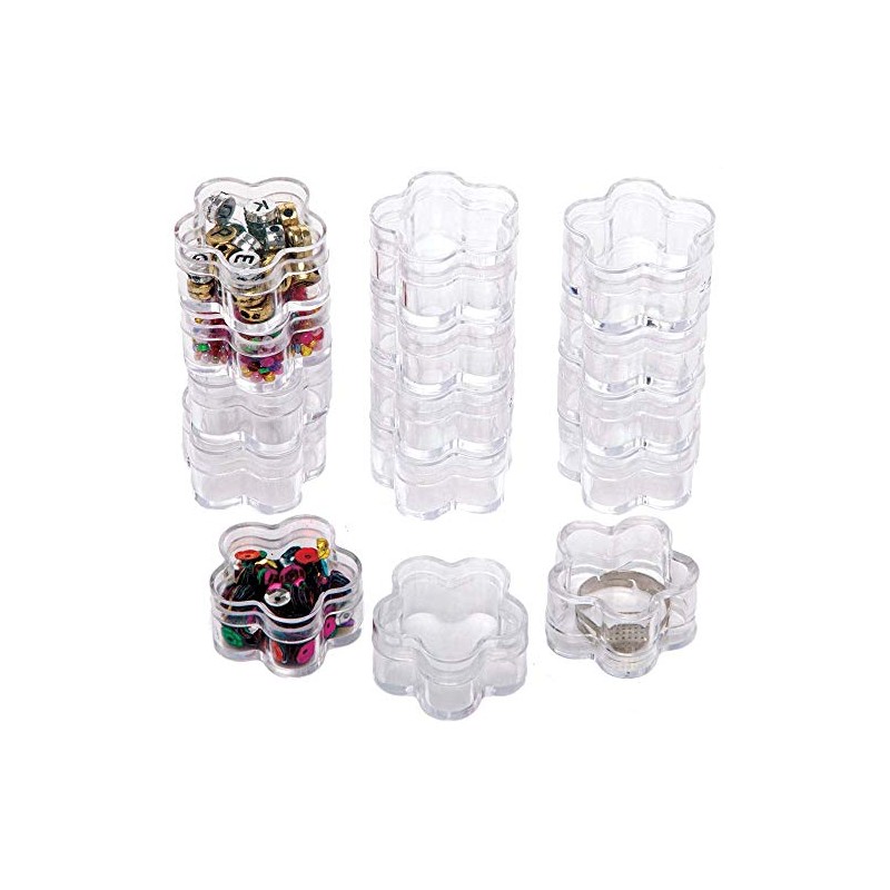 Baker Ross Flower Mini Trinket Pots - Pack of 15,