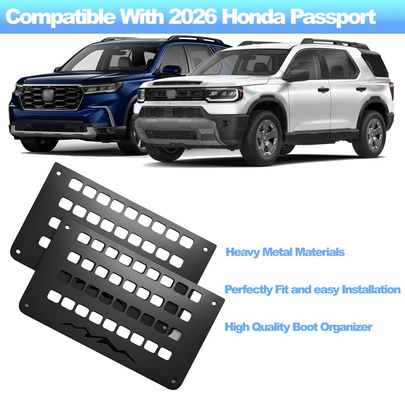 2 Pecs Metal Molle Storage Trunk Organizer for 2026 Honda