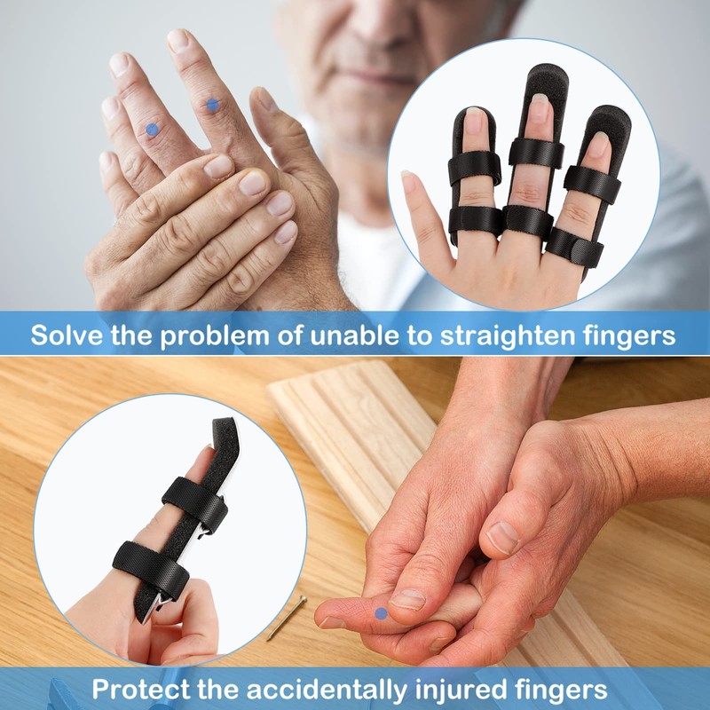 BBTO 6 Pcs Finger Splint Metal Support Finger Brace Arthritis
