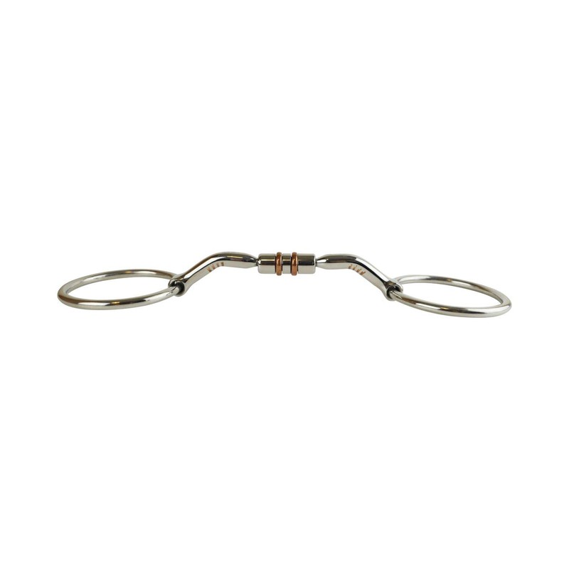 AK Loose Ring Rotary Curved Snaffle Horse Riding Bits with