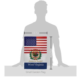 Americana Home & Garden US West Virginia Regional States American Territories Republic Country Particular Area House Decoration Banner Small Yard Gift Double-Sided, Garden Flag 13"x 18.5", Made In USA