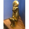 New Egyptian Museum Replica Sekhmet Gold Leaf Statue 10 inches