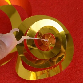 (L: 65 cm) Pack of 36 Spiral Garland Wedding Hanging Spiral Garland Banner Wedding Decoration Party Decoration Ceiling Hanger Garland Gold for Wedding Party Birthday Valentine's Day Welcome Home