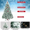 Costway 7.5Ft Pre-Lit Premium Snow Flocked Hinged Artificial Christmas Tree