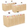 Hawaiian Luau Grass Table Skirt 3 Pack 9ft Raffia Aloha