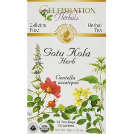 CELEBRATION HERBALS Gotu Kola Tea Organic 24 Bag, 0.02 Pound
