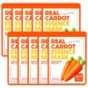 Farmstay Real Carrot Essence Mask 23 ml (10 sheets), 1 pack, 10 sheets / 팜스테이 리얼 당근 에센스 마스크 23 ml (10매), 1개, 10개입