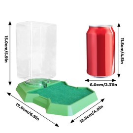 Bearded Dragon Tank Accessories, Reptile Water Bowl with Sponge Drowning Avoided Design, Reptile Water Dish for Bearded Dragon, Gecko, Tortoise, Frog