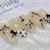 Siamese cat handmade nail tips - Almond S / 샴