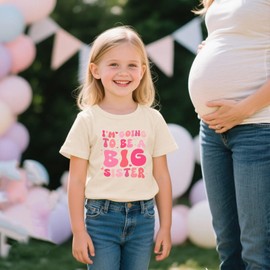 Big Sister New Baby Reveal I'm Going to Be A Big Sister New Sibling Announcement Shirts