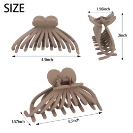 Norbiariz 6 Pack Large Hair Claw Clips for Women Hair Clips for Women's Thick Hair Non Slip