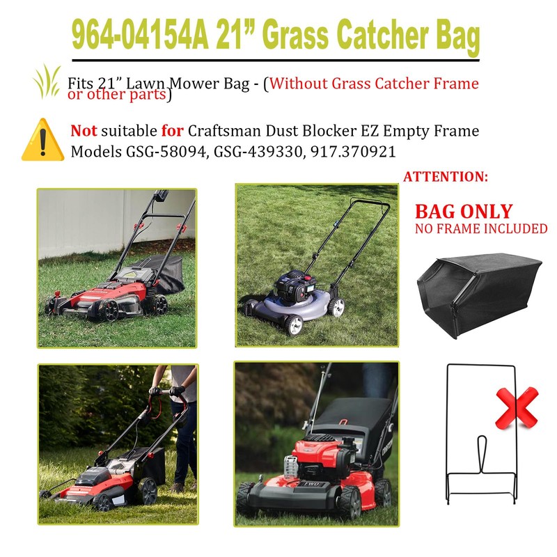 964-04154A Lawn Mower Grass Bag Replacement for MTD Craftsman Lawn