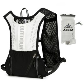 Running Vest for Men and Women, Running Backpack with 1.5 L Water Bottle and Reflective Lines, Ultralight Hydration Backpack, Bicycle Hydration Vest, Running Water Backpack for Running, Marathon