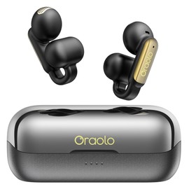 Oraolo OE02 Bluetooth Earbuds - Comfortable Clip-On Wireless Earbuds with Bluetooth 6.0, 32H Playtime Earbuds with ENC Clear Talk, IPX5 Waterproof & Touch Control Headphones