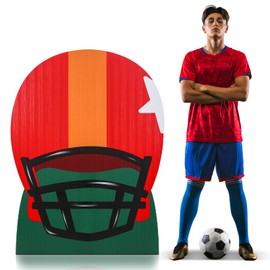 Vercraft 4.2 Ft Football Helmet Cardboard Cutout Stand up Life Size Sports Football Party Decorations Hockey Baseball Game Day Backdrop Photo Props Standup for Sports Theme Party Events Supply