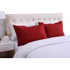 MarCielo 2-Piece Embroidered Pillow Shams, King Decorative Microfiber Pillow Shams