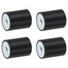 sourcing map 4Pcs 30 x 40mm M8 Thread Female Rubber
