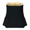 Royal Designs Rectangle Inverted Cut Corner Lamp Shade, Black, (4.25
